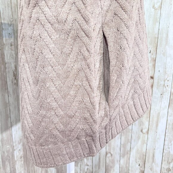Women's New York & Company Sweater | Tan | Crew Neck | Medium | Pockets - Picture 9 of 13